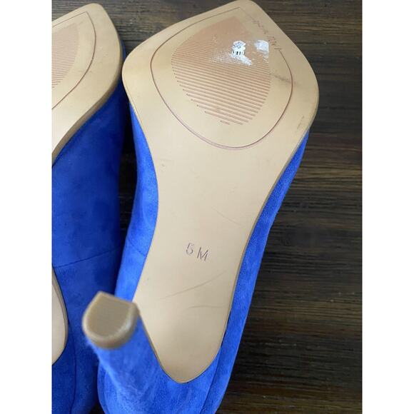 Reaction Kenneth Cole Blue Suede Pump Womens 5 Blue Slip On Heels Casual - Picture 5 of 6